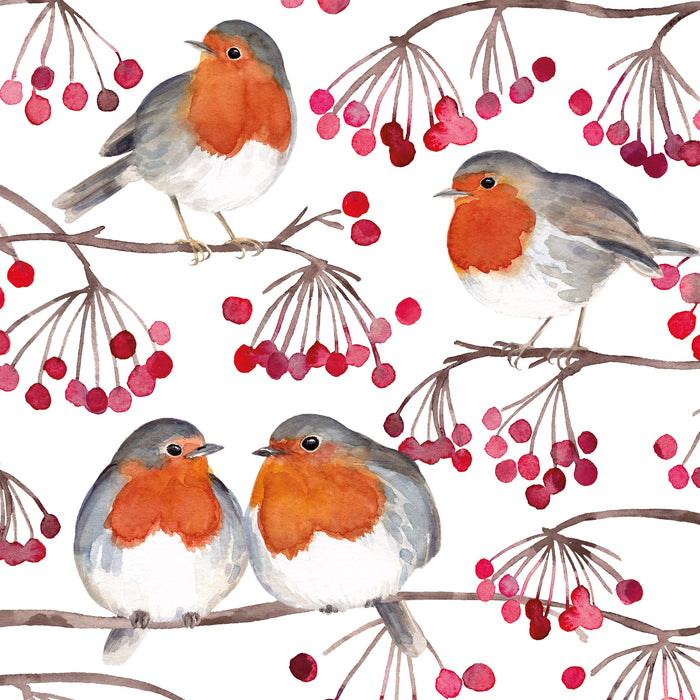 Birds & Berries Christmas Napkins 33x33cm