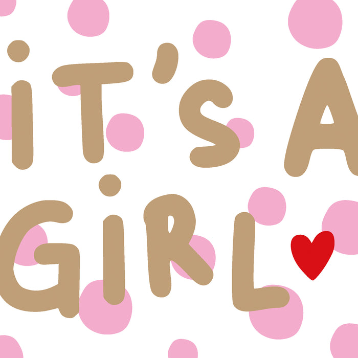 It's A Girl Napkins 33x33cm