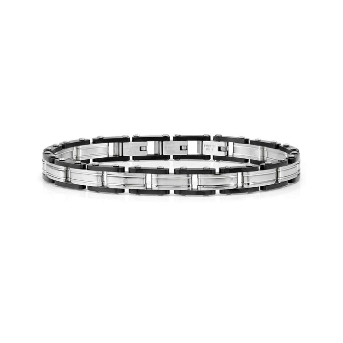 Nomination Virtus Code Steel And Black Silver Bracelet