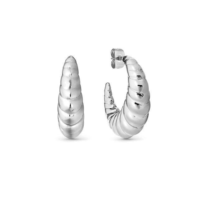 Nomination Puffy Hoop Silver Earrings