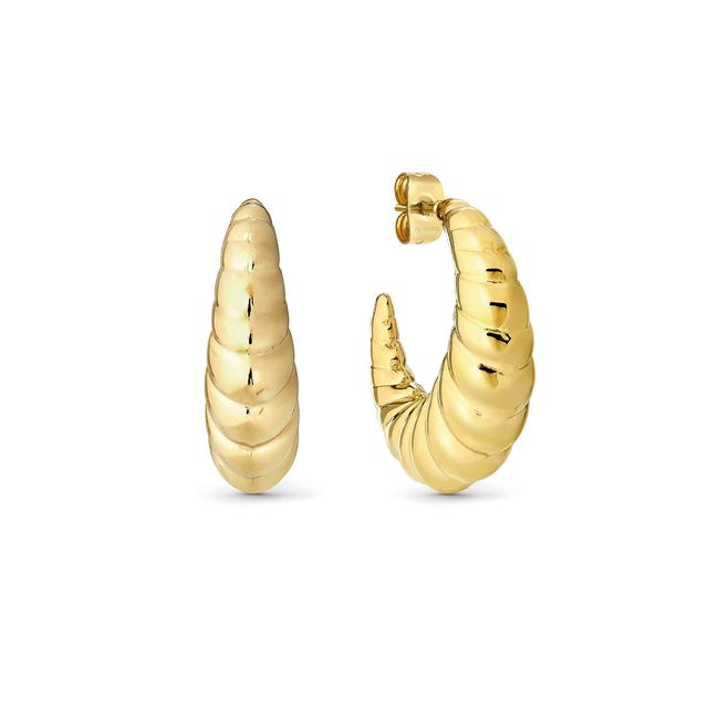 Nomination Puffy Hoop Gold Earrings