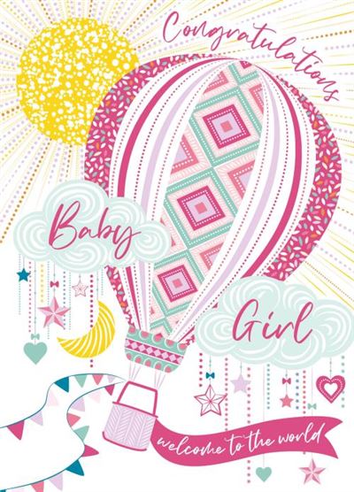 Nigel Quiney 'Congratulations Baby Girl' New Baby Card