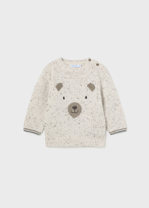 Mayoral Baby Boys Bear Jumper Cream