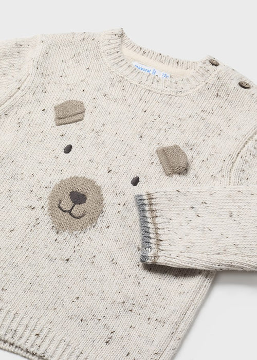 Mayoral Baby Boys Bear Jumper Cream