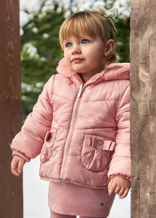 Mayoral Baby Girl Reversible Jacket Blush Pink