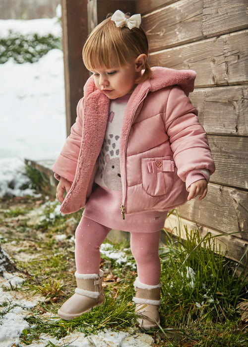 Mayoral Baby Girl Reversible Jacket Blush Pink