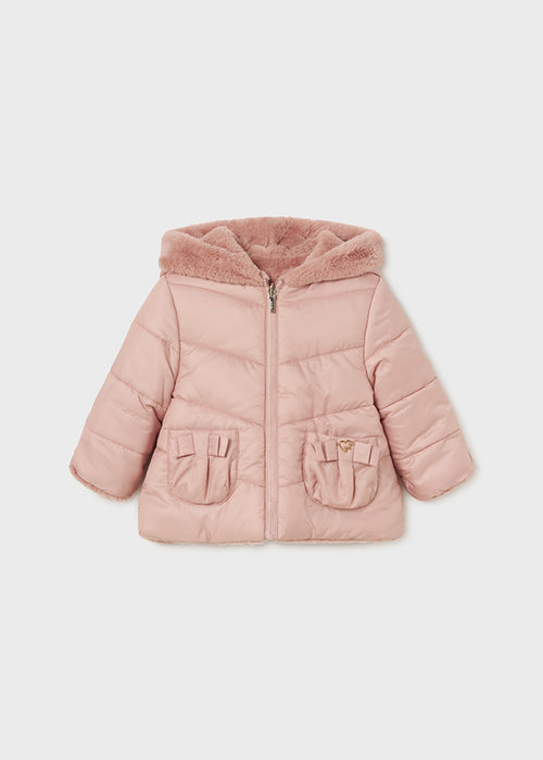 Mayoral Baby Girl Reversible Jacket Blush Pink