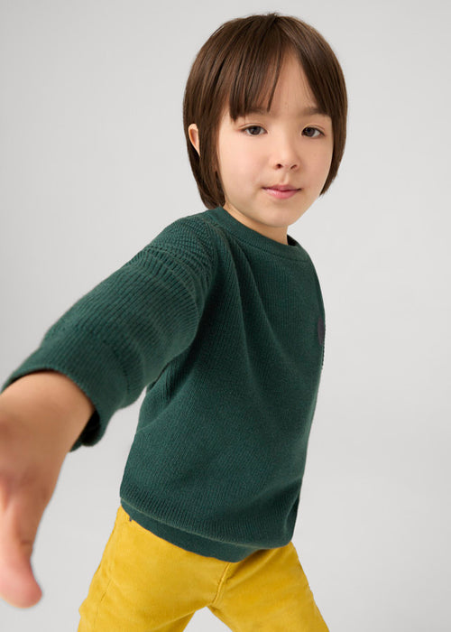 Mayoral Boys Ribbed Jersey Jumper Alpine Green