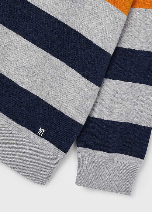 Mayoral Boys Striped Jumper Grey Multi