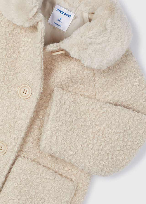 Mayoral Girls Teddy Coat Beige