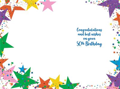 Nigel Quiney 'Bright Stars 50th' Birthday Card