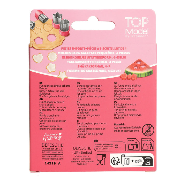 Top Model Small Cookie Cutter 4 Piece Set
