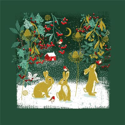 Nigel Quiney 'Bunnies Cottage' Box Of 6 Christmas Cards