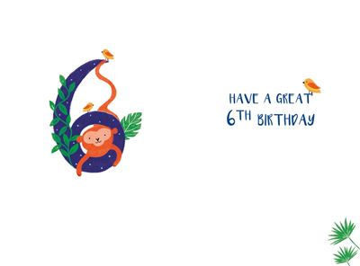 Nigel Quiney 'You Are 6 Today' Birthday Card