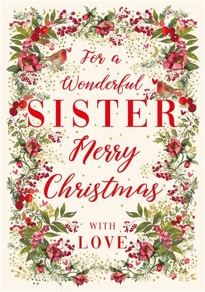 Nigel Quiney 'For A Wonderful Sister' Christmas Card