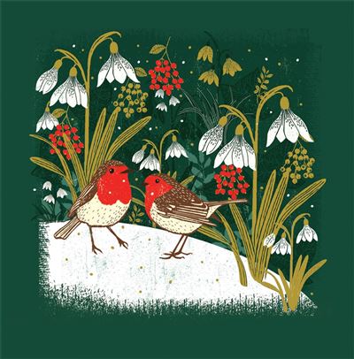 Nigel Quiney 'Robin Snowdrops' Christmas Card Boxed Set