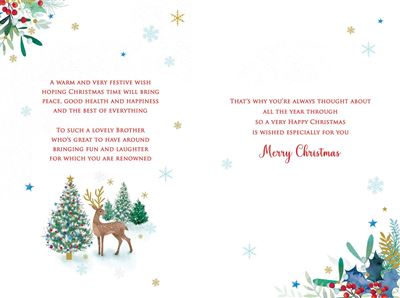 Nigel Quiney 'Just For You Brother' Christmas Card