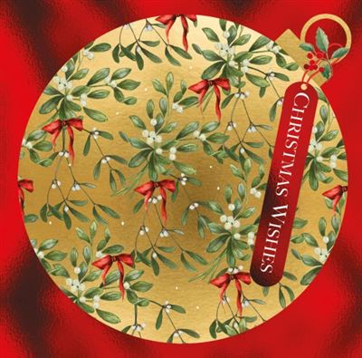 Nigel Quiney 'Mistletoe Bauble' Christmas Card Boxed Set Of 10