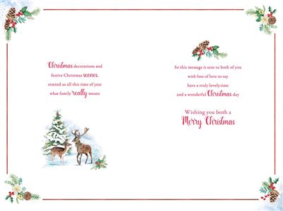 Nigel Quiney 'To A Wonderful Nephew And His Partner' Christmas Card
