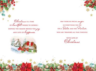 Nigel Quiney 'For A Special Sister And Her Partner' Christmas Card