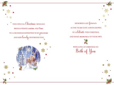 Nigel Quiney 'For A Special Granddaughter & Her Boyfriend' Christmas Card