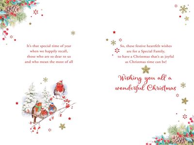 Nigel Quiney 'For A Special Son & Family' Christmas Card