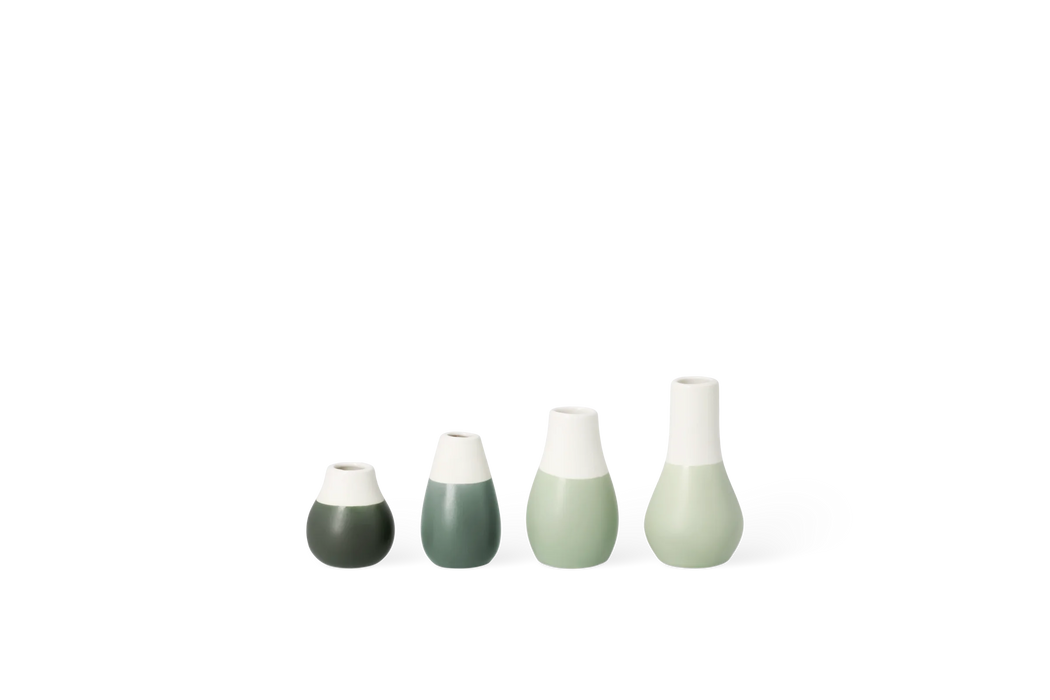 Räder Mini Bud Pastel Green Vases Set of 4