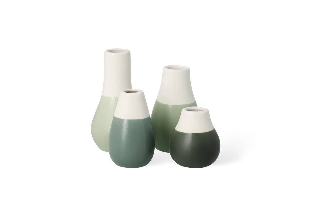 Räder Mini Bud Pastel Green Vases Set of 4