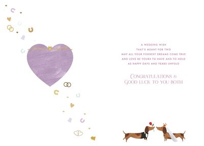Nigel Quiney 'Sausage Dog Hearts' Wedding Card