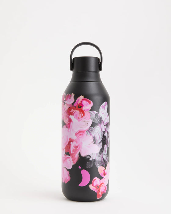 Chilly's Series 2 Water Bottle Botanical Glass Pansy 500ml