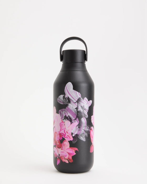 Chilly's Series 2 Water Bottle Botanical Glass Pansy 500ml