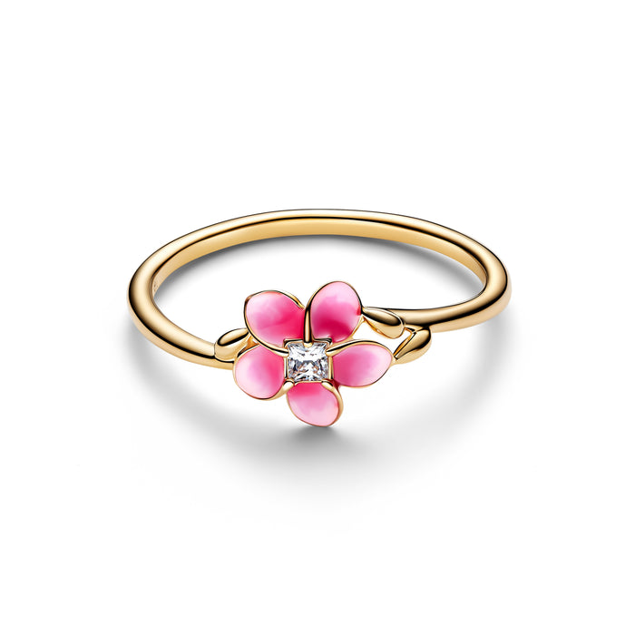 Pandora Disney Moana Flower Ring 14k Gold Plating