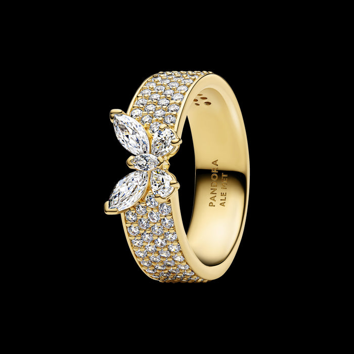 Pandora Sparkling Butterfly Bold Ring 14k Gold Plating