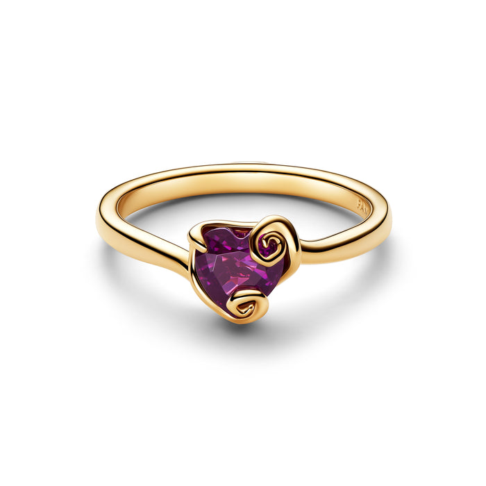 Pandora Disney The Nightmare Before Christmas Sally Purple Heart Ring Sterling Silver