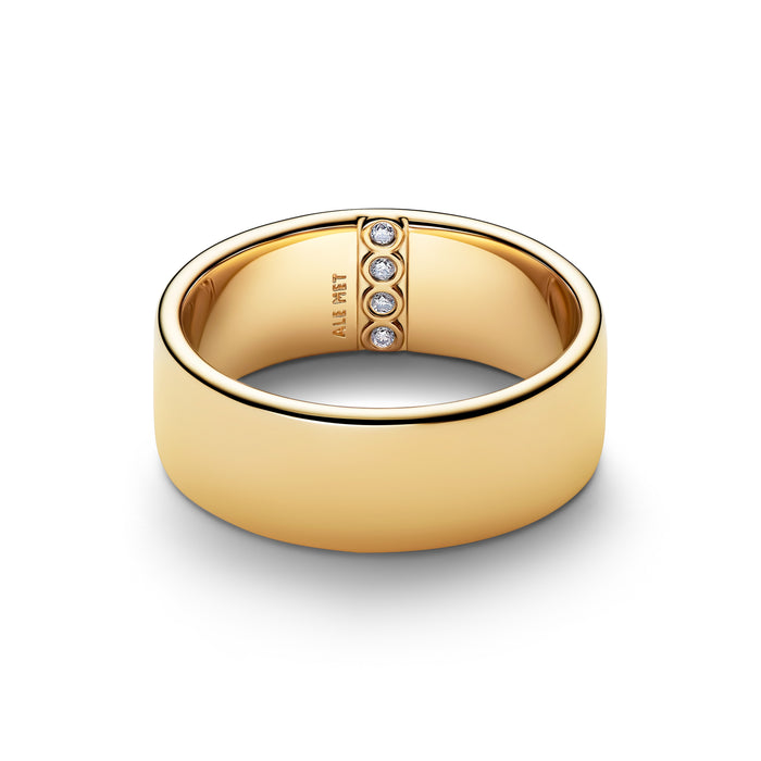 Pandora Engravable Wide Band Ring 14k Gold Plating