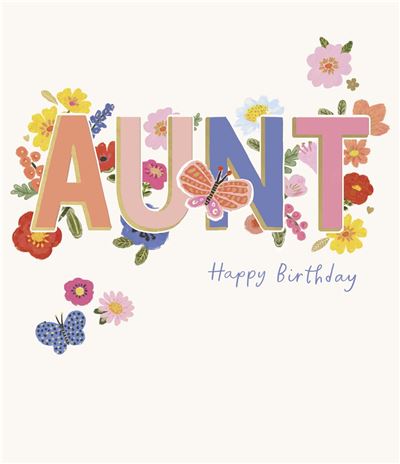UKG 'Aunt Happy Birthday' Birthday Card