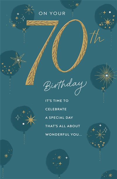 UKG 'On Your 70th' Birthday Card