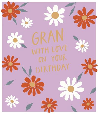 UKG 'Gran With Love On Your Birthday' Birthday Card