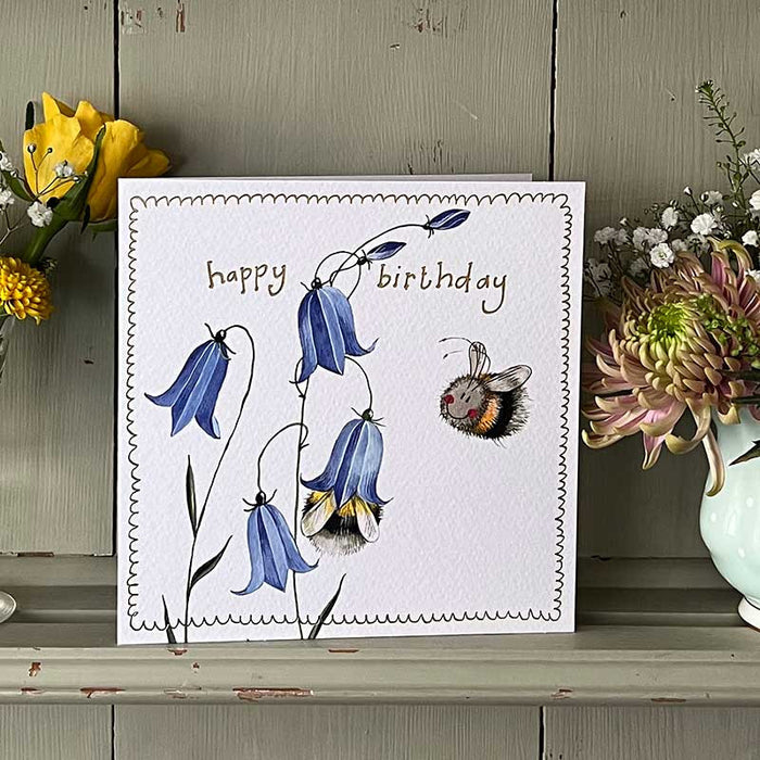 Alex Clark Bee and Harebells Birthday Card