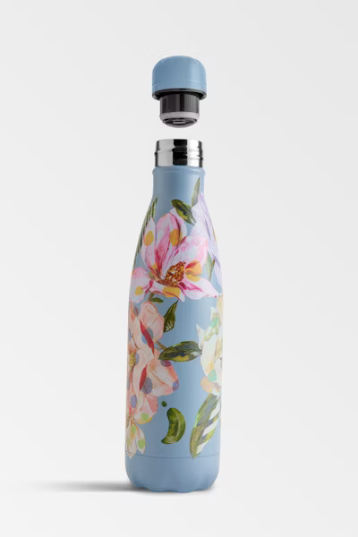 Chilly's Floral Magnolia Polka Water Bottle 500ml