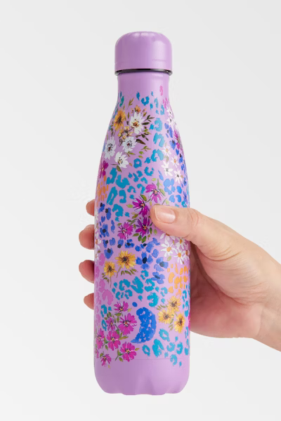 Chilly's Floral Leopard Blossom Water Bottle 500ml