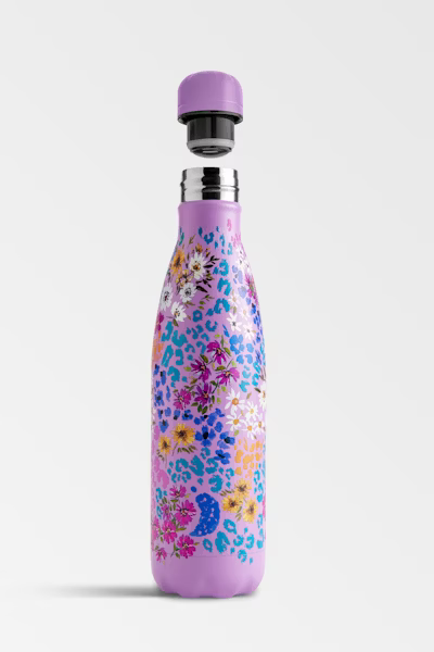 Chilly's Floral Leopard Blossom Water Bottle 500ml