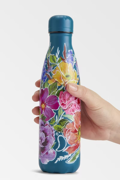 Chilly's Floral Petal Sketch Water Bottle 500ml