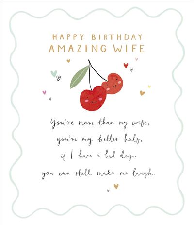 UKG 'Happy Birthday Amazing Wife' Birthday Card