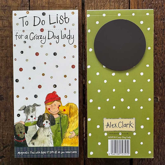 Alex Clark Crazy Dog Lady Magnetic To Do List