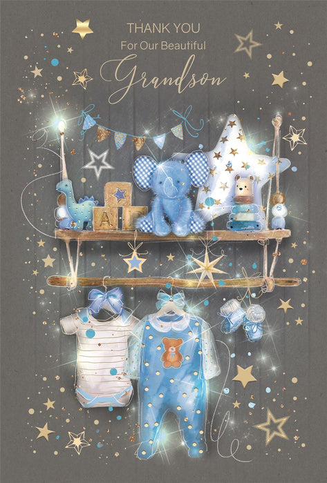 Cherry Orchard 'Thank You For Our Beautiful Grandson' Card