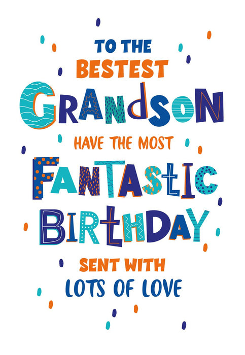 Cherry Orchard 'To The Bestest Grandson' Birthday Card