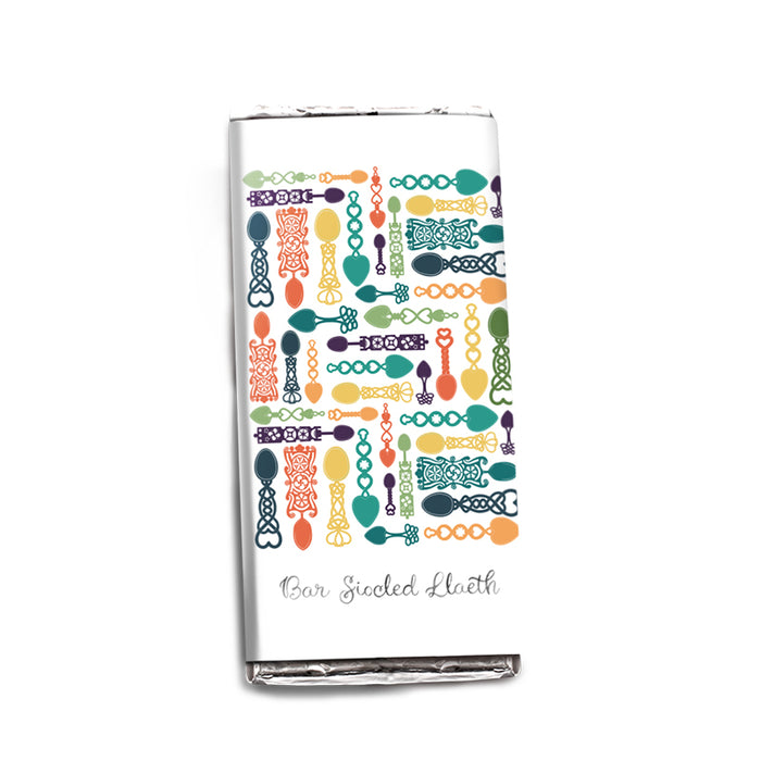 Welsh Lovespoon Patterns Chocolate Bar