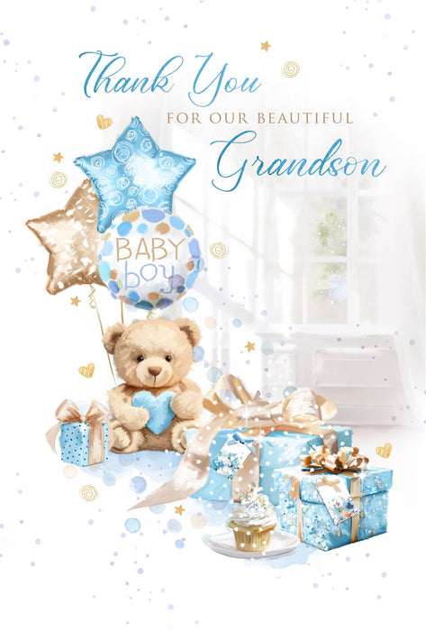 Cherry Orchard 'Thank You For Our Grandson' Card