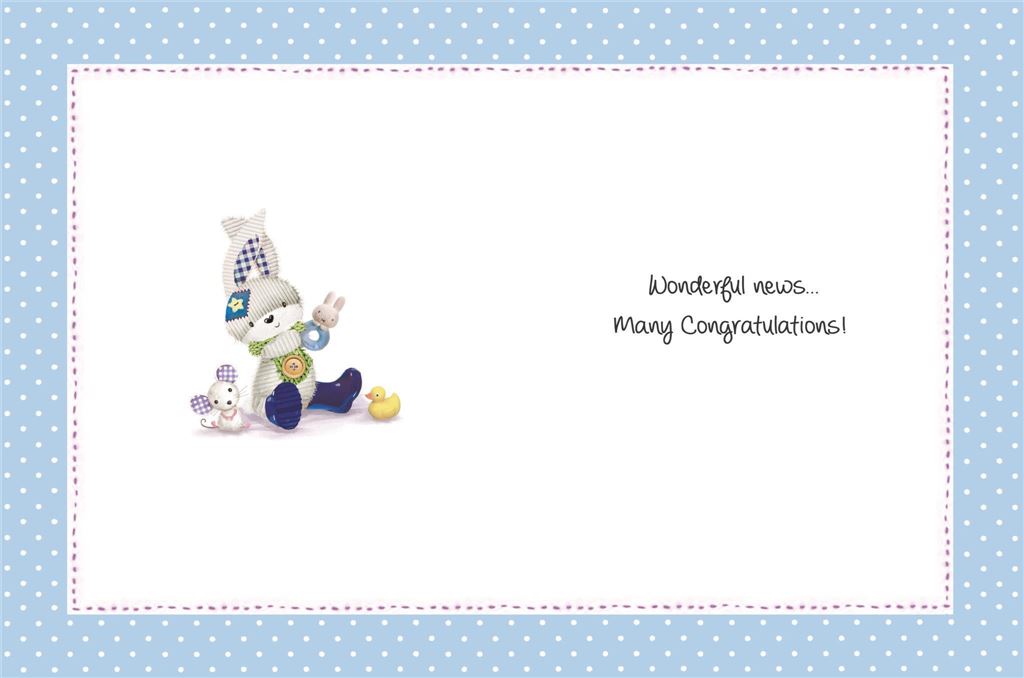 Jonny Javelin 'Beautiful New Baby Boy' New Baby Card